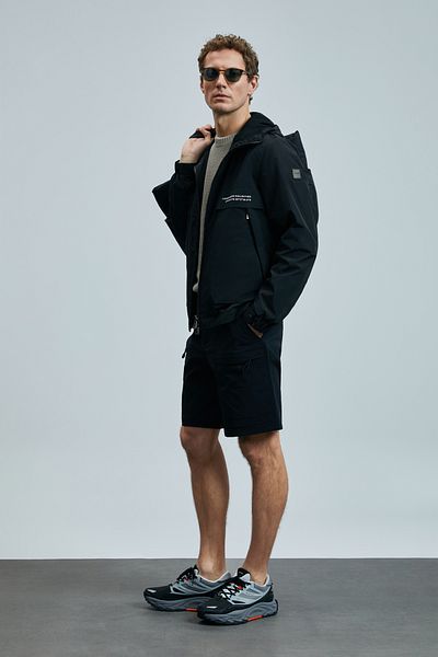 Lufian Erdem Men's Sports Shorts Regular Fit Black