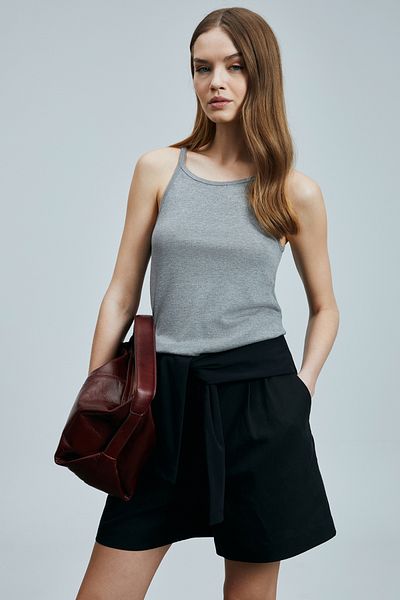 Lufian Isla Women's Sleeveless T-Shirt Gray