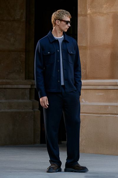 Lufian Navy Blue Honer Sports Men's Slim Fit Chino Pants