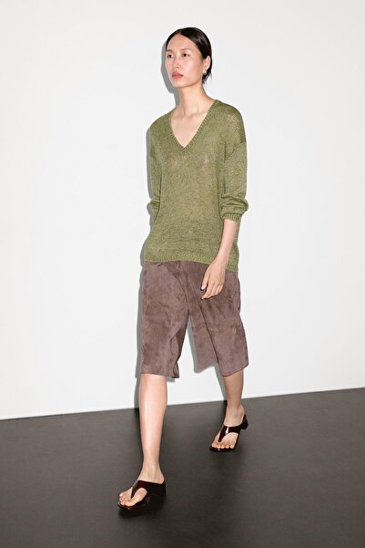 Massimo Dutti %100 keten ajurlu kazak