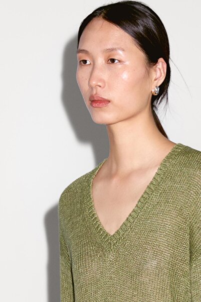 Massimo Dutti %100 keten ajurlu kazak