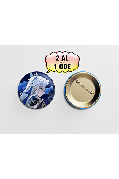 Akumastik Genshin Neuvillette 1 Adet 44mm Buton Rozet - Anime Rozet