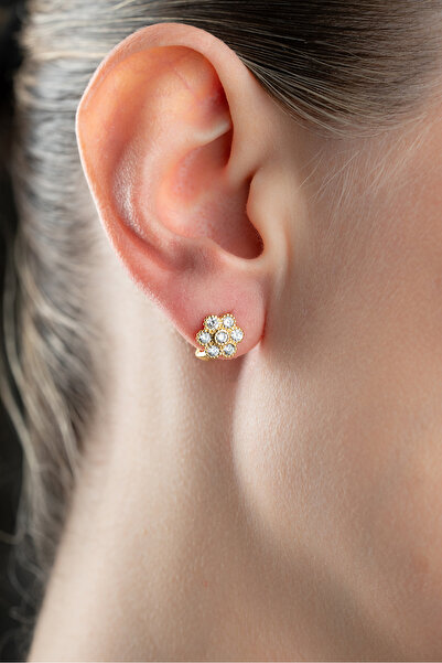 Silvano Jewelry 925 Ayar Gümüş Zirkon Taşlı Küpe