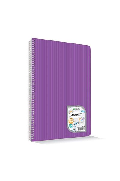 ÇINAR DEFTER A4 72 Yp Striped Color Maxi Spiral Notebook - Pp Cover 73001