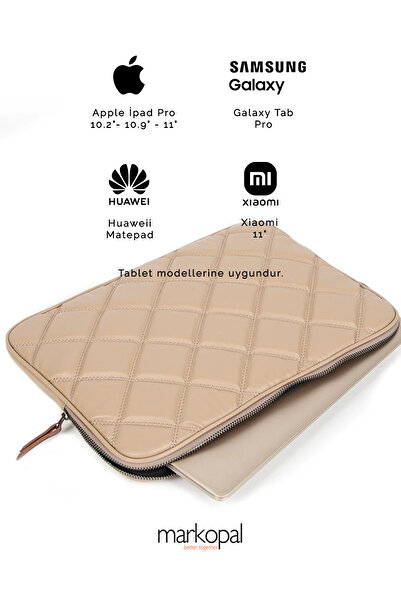 MORCA - حافظة تابلت للجنسين لجهاز ايباد اير ايباد برو و ميت باد وجالكسي 11 بوصة جلد مبطن - مينك