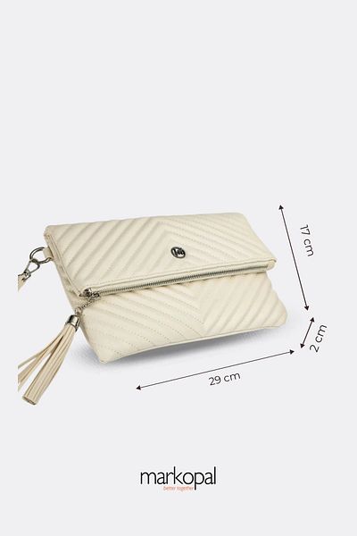 MORCA Women's Clutch Portfolio Bag with Long Strap