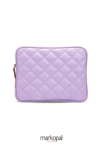 MORCA Unisex iPad Air iPad Pro & Matepad & Galaxy Tablet Case 11" Leather Quilted -Lilac