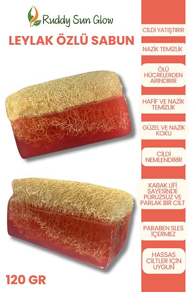 RUDDYSUN Pumpkin Fiber Lilac Extract Soap Handmade Natural 120Gr