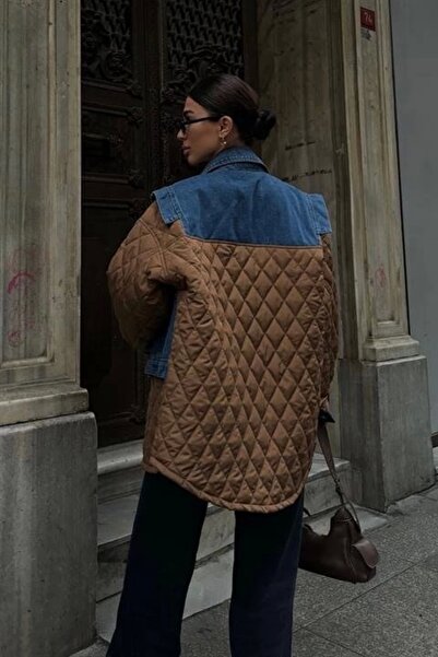 Genel Markalar Denim Garnili Kapitone Ceket 7071