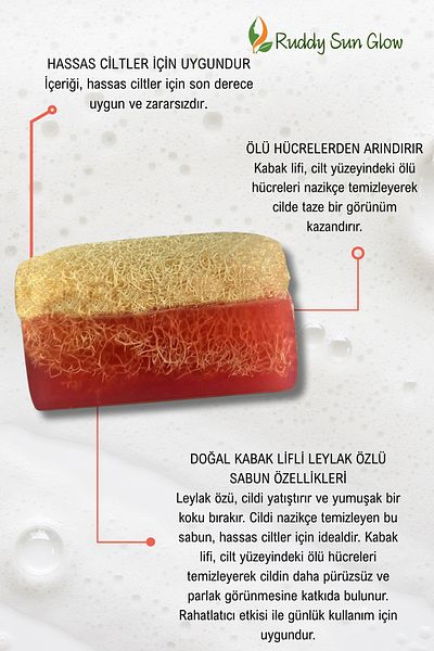 RUDDYSUN Pumpkin Fiber Lilac Extract Soap Handmade Natural 120Gr