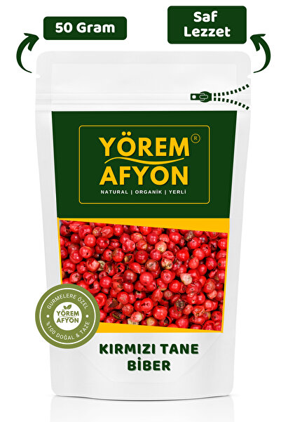 Gülçehre Yörem Afyon Meşhur Kahramanmaraş Keskin Tat Kırmızı Tane Biber | 50gr.