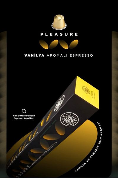 Kahve Dünyası Vanilla Flavored Capsule Coffee Box of 10 |   Compatible with All Capsule Coffee Machines