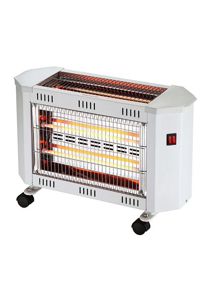 genric Stargold 1500w Quartz Heater With 4 Heating Tubes, Rolling Wheels, And Dual Power Switches