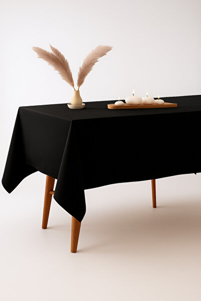 KAMİZ Black Tablecloth Carefree Tablecloth