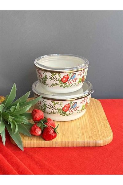 ROSSEV Enameled Riva 2-Piece Storage Container