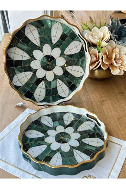 ROSSEV Jasmine 2'li Ahşap Tepsi