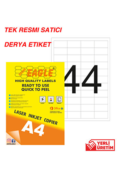 Derya Eagle Ac4019 48,5x25,4mm Laser/lazer A4 Etichetă autoadezivă