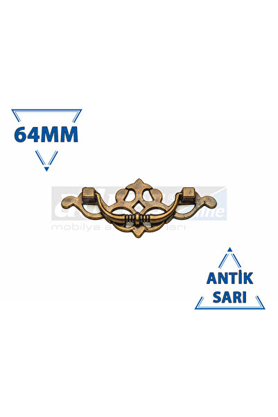 adresline Özlem Kulp 4'lü 64mm Antik Sarı