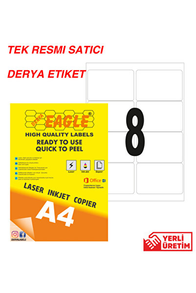 Derya Eagle Ac4005 99,1x67mm Laser/lazer A4 Etichetă autoadezivă