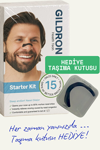 Horlama Önlemeye Yardımcı Mıknatıslı Burun Dilatörü 4'lü Set - Siyah-15 Li
