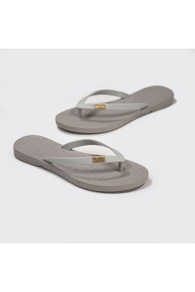 Tkees Women's Gray Flip Flops Beach Slippers Tk-P204