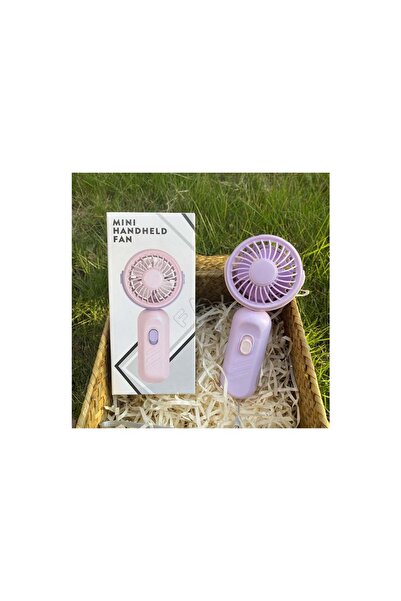 Paras Ticaret Mor Renk El Fanı El Vantilatörü Serinletici Fan (1 ADET) (EBAT: 6,5 CM X 6 CM) Piller Dahil