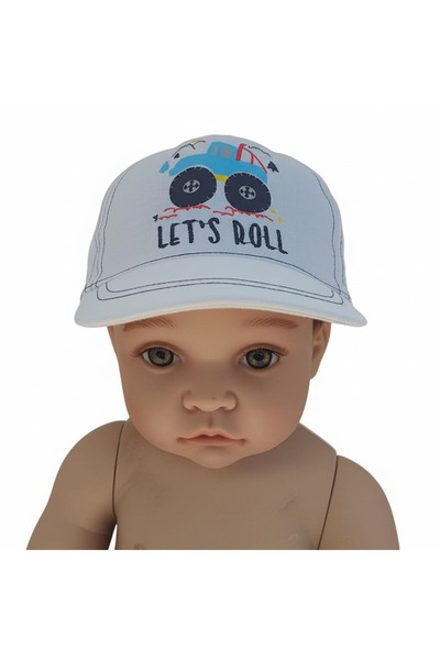 Kitti Baby Boy Hat Cute Cartoon Pattern Cotton Adjustable Sun Hat 46-48cm