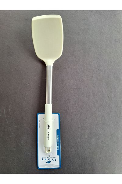 EMPA A V M Ivory Fireproof Non-Stick Stainless Steel Tip Silicone Sptula