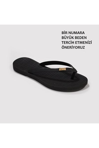 Tkees شبشب شاطئ فليب فلوب أسود للسيدات TK-P201