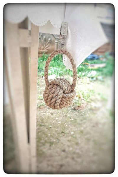 N NOXXO Decorative Tablecloth Holder Made of 6 mm Thick Jute Rope
