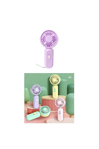 Paras Ticaret Mor Renk El Fanı El Vantilatörü Serinletici Fan (1 ADET) (EBAT:...