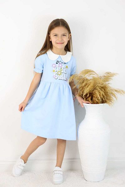 ESİLA KİDS Rochie cu mânecă scurtă cu guler pentru fetiță - Rochie casual șic și confortabilă