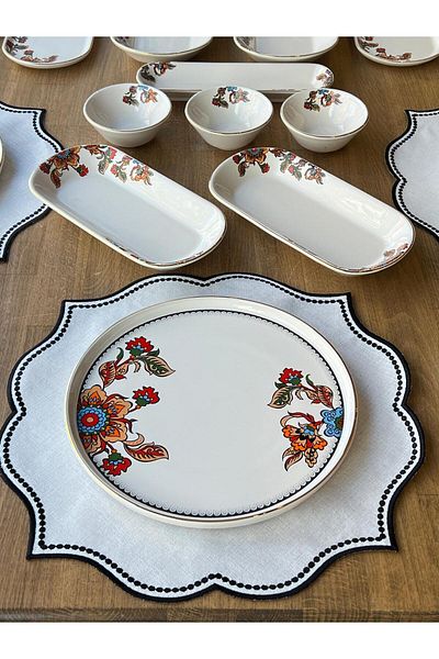 ROSSEV Breakfast Set Lorena 47 Piece for 6 People