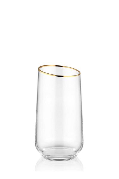 The Mia Gina Gold Soft Drink Glass Set of 6