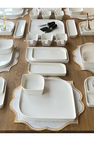 ROSSEV Breakfast Set Drop 67 Pieces for 6 People
