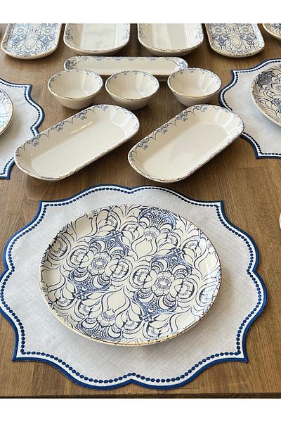 ROSSEV Etnich Breakfast Set - 47 Pieces, 6 Person