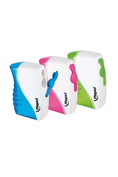 Maped Vertical Pencil Sharpener with Double Holes - 3 Different Colors/3 Pieces