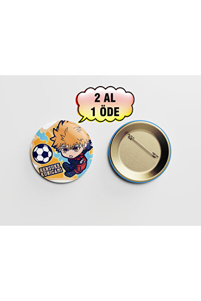 Akumastik Blue Lock Rensuke Kunigami 44mm İğneli Buton Rozet- Anime ROZET Çan...