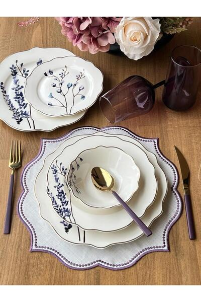 ROSSEV Yemek Takımı Spring Branch 24 Parça 6 Kişilik