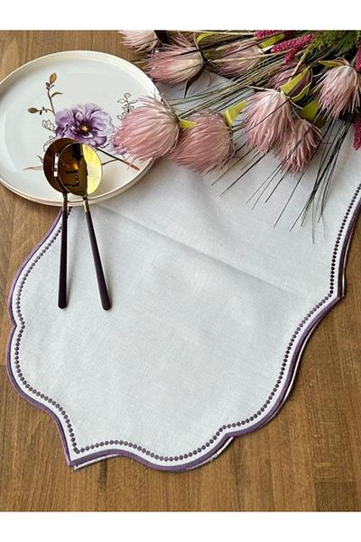 ROSSEV Alergăr sculptat violet cu detalii de broderie