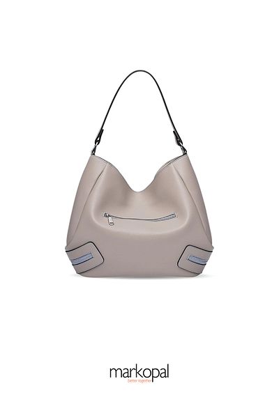 MORCA Genuine Suede Casual Tote Women's Shoulder Bag Izg2200-1 Gray