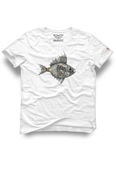 Tarrzzcom تي شيرت بتصميم سمكة ميكانيكية