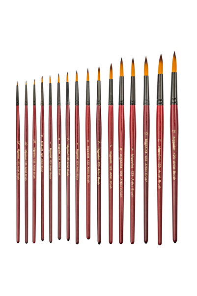 Bigpoint 123 Serisi Sentetik Kıl Yuvarlak Fırça No: 2/0