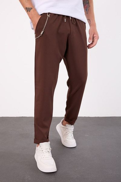 İLKCET MODA Ελαφρύ καφέ, χαλαρή εποχιακή παντελόνι Jogger