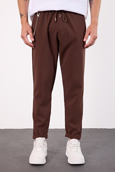 İLKCET MODA Brown Light Loose Cut Seasonal Jogger Pants