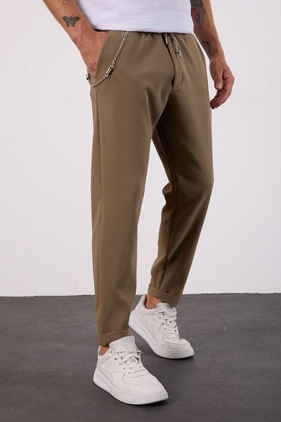 İLKCET MODA Χακί ελαφρύ, χαλαρή εποχιακή παντελόνι Jogger