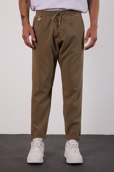 İLKCET MODA Χακί ελαφρύ, χαλαρή εποχιακή παντελόνι Jogger