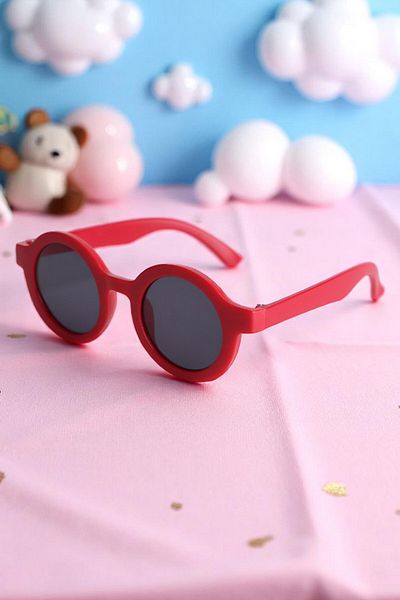 MACERATİ Scandinavian 0-10 Years Old Children's Sun Glasses Uv400 Certified Red Glasses