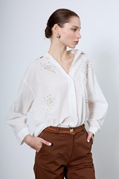 bubeny TAŞLI OVERSIZE GÖMLEK