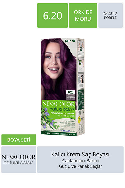 Neva Color Nevacolor Natural Colors 6.20 Orkide Moru - Kalıcı Krem Saç Boyası...